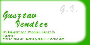 gusztav vendler business card